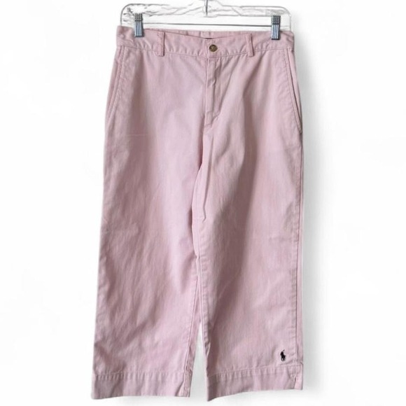 Ralph Lauren Pants - Vintage Ralph Lauren Sport Light Pink Cropped Chino‎ Pants